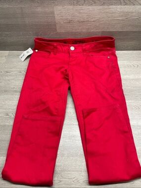 Celebrity Pink Bright Red Cropped Jeans C8